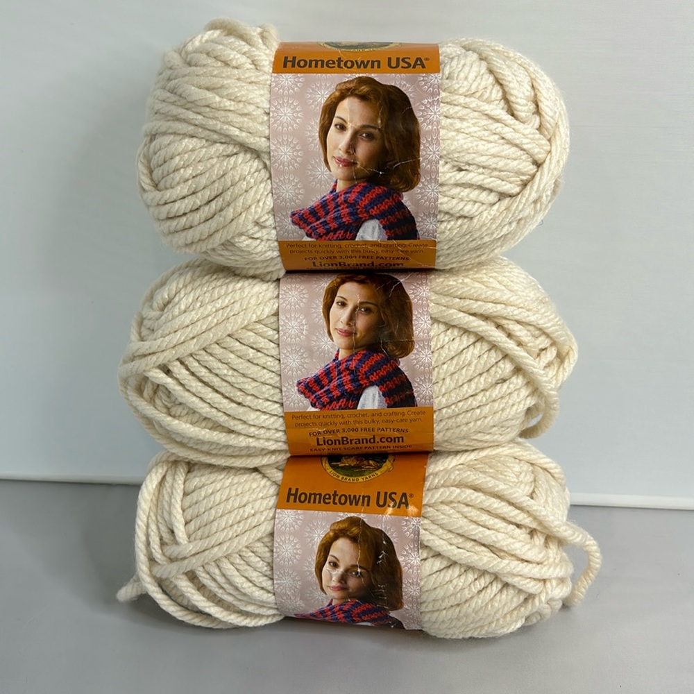 3 Skeins Hometown USA Yarn